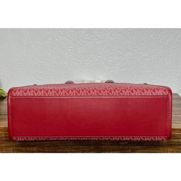 Michael Kors Mirella Medium Cherry Tote with Logo Accent & Gold Hardware - Picture 8 of 13